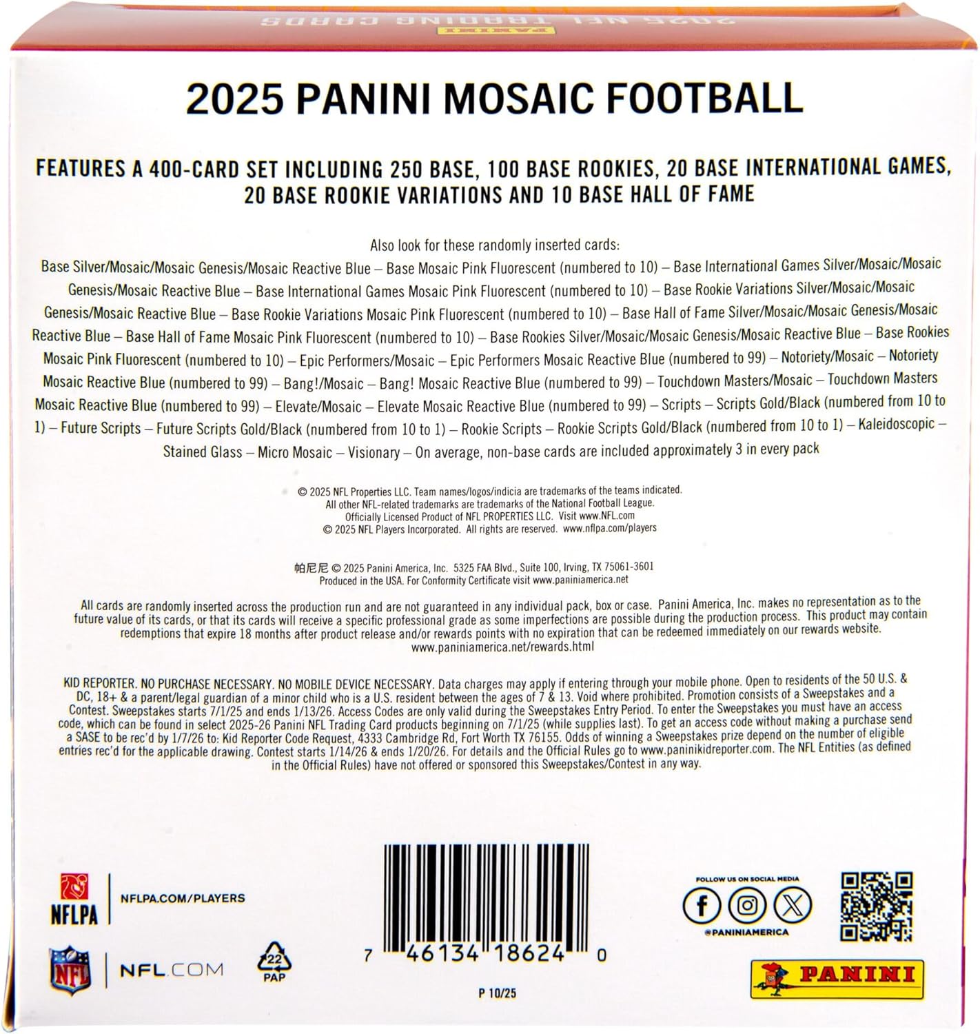 Panini 2025 Mosaic Football Mega Box image 3