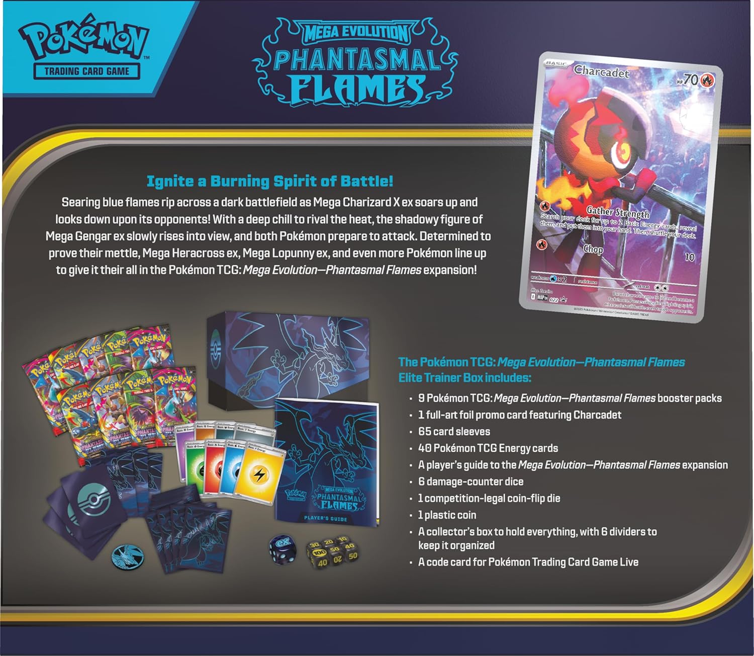 Pokémon TCG: Mega Evolution Phantasmal Flames Elite Trainer Box image 3